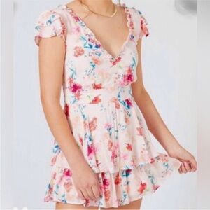 Altar'd State Floral Pink Romper